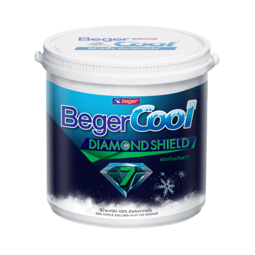 Beger สีน้ำอะครีลิคเบเยอร์คูล ไดมอนด์ชิลด์ 7 ปี ภายใน 9ลิตร เบส A