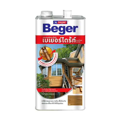 Beger ผลิตภัณฑ์ป้องกันปลวกและเชื้อรา ชนิดทา สูตรน้ำมัน 4ลิตร สีใส