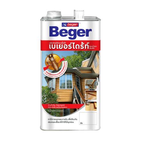 Beger ผลิตภัณฑ์ป้องกันปลวกและเชื้อรา ชนิดทา สูตรน้ำมัน 4ลิตร สีชา