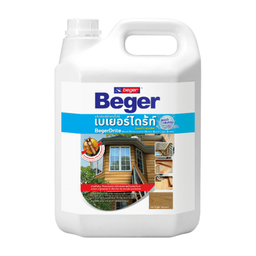 Beger ผลิตภัณฑ์ป้องกันปลวกและเชื้อรา ชนิดทา สูตรน้ำ 4ลิตร สีชา