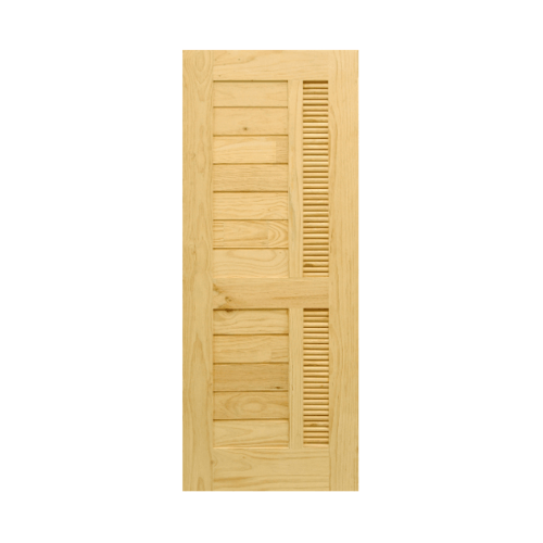 ประตูไม้สนนิวซีแลนด์ Eco Pine-019 70x180 cm.