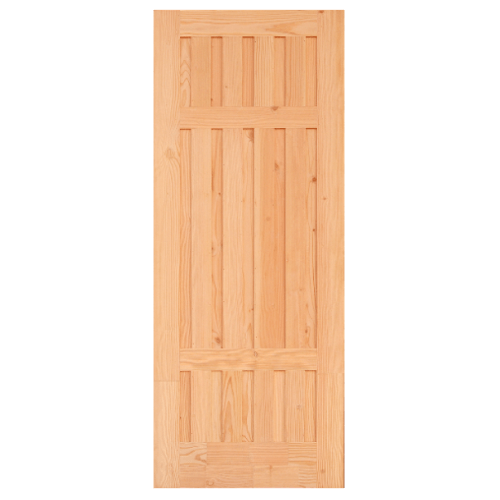 D2D ประตูไม้ดักลาสเฟอร์ บานทึบทำร่อง Eco Pine-027 95x219ซม.