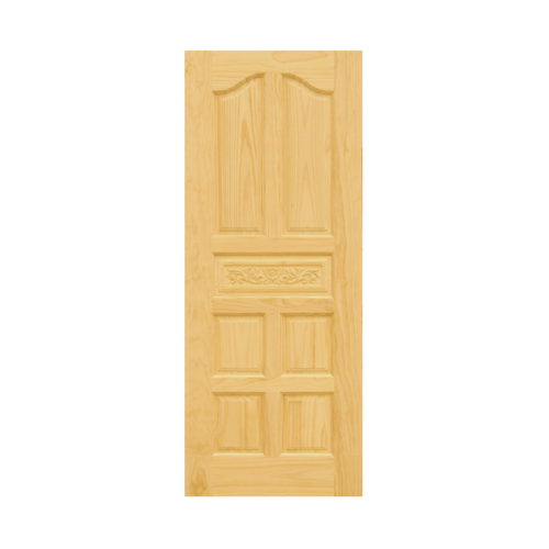 ประตูไม้สนNz บานทึบลูกฟักแกะลาย Eco Pine-010 90x180cm. D2D