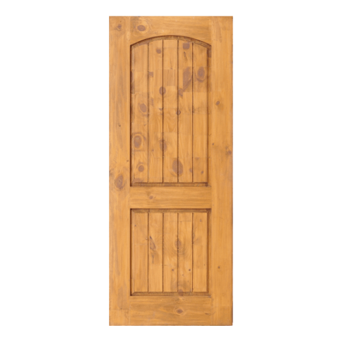 ประตูไม้สนNz บานทึบลูกฟักทำร่อง  Eco Pine-008 80x200cm. สีเบรินแอช D2D