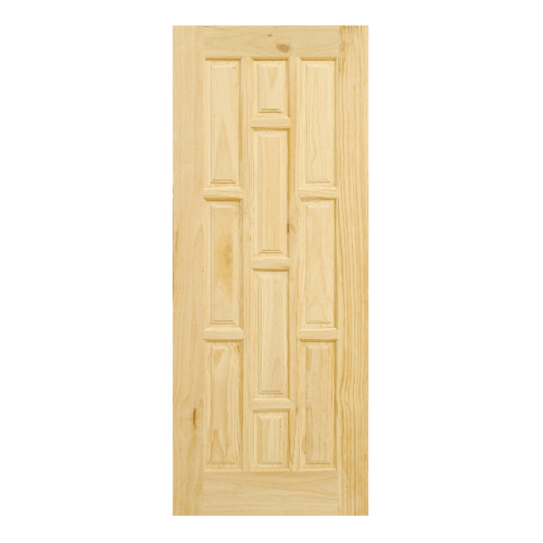 ประตูไม้สนนิวซีแลนด์ บานทึบลูกฟัก Eco Pine-015 80x210cm. D2D