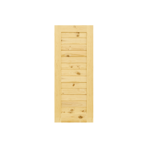 ประตูไม้สนNz บานทึบทำร่อง Eco Pine-001 40x200cm. D2D