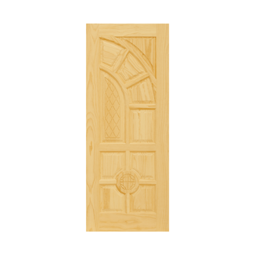 ประตูไม้สนNz บานทึบลูกฟักแกะลาย D2D-305 89x210cm. D2D