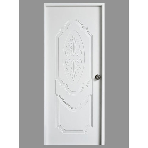 ประตูเหล็กลูกฟัก R1W 80x200cm. สีขาว เจาะ PROFESSIONAL DOOR