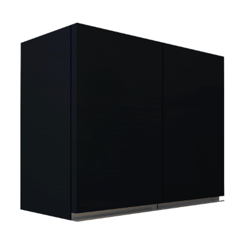 MJ ตู้แขวนบานบานทึบตรง 30x80x60 ซม. EX-W608-B สีดำ