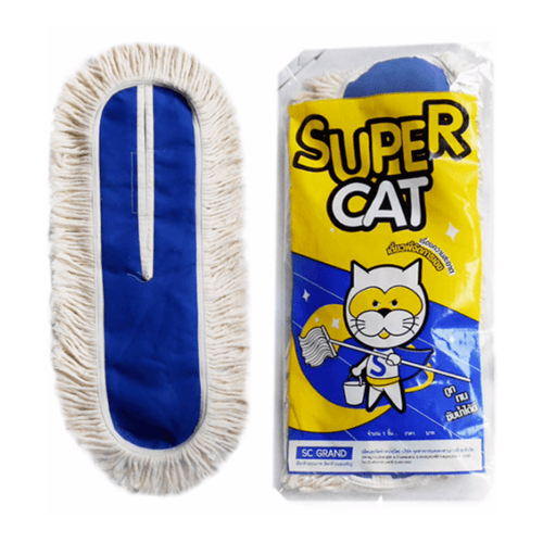 SUPERCAT อะไหล่ผ้าม็อบดันฝุ่น 24 นิ้ว ขนาด 17.5x60x4 ซม. สีขาว