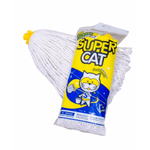 SUPERCAT อะไหล่ผ้าม็อบจุก 14 นิ้ว 350 กรัม ขนาด 17.5x48.5x7ซม. สีขาว