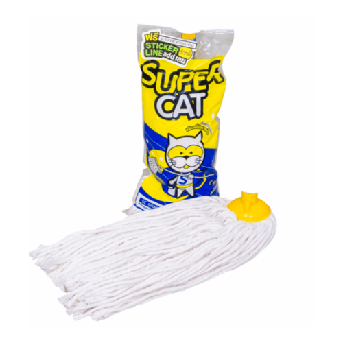 SUPERCAT อะไหล่ผ้าม็อบจุก 14 นิ้ว 350 กรัม ขนาด 17.5x48.5x7ซม. สีขาว