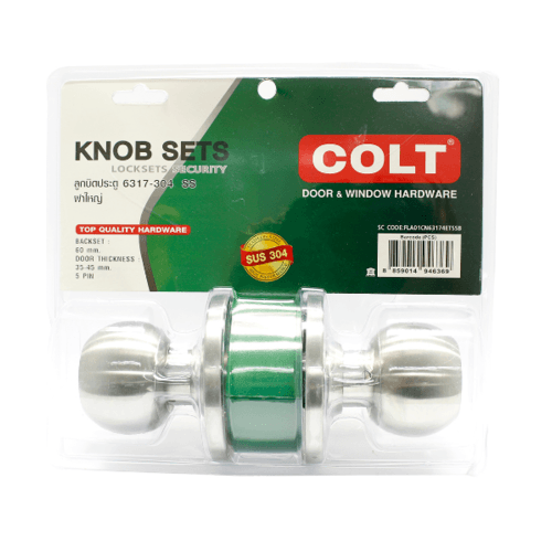 COLT ลูกบิดห้องทั่วไป 6317-304 SS ฝาใหญ่ รุ่นแผง สีสแตนเลส