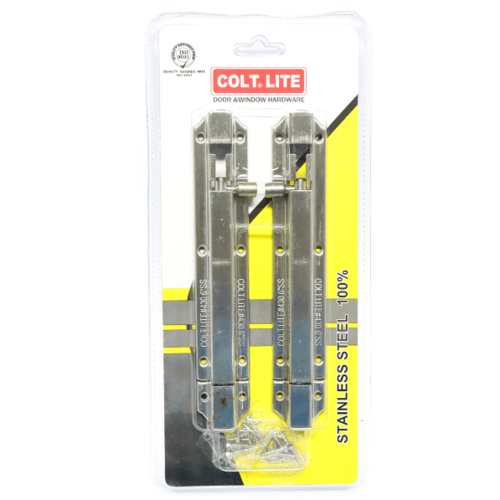 COLT LITE กลอนสปริงสแตนเลส รุ่น 430 ขนาด 6 นิ้ว สีสแตนเลส (แพ็ค 2)