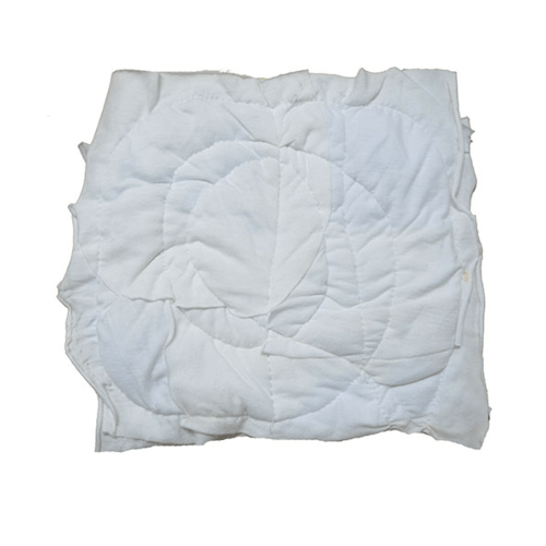 ผ้าเย็บวน ทำความสะอาด ขนาด 10นิ้ว น้ำหนัก 1กิโลกรัม สีขาว