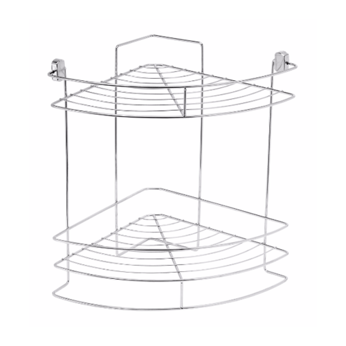 HOY ชั้นวางของเข้ามุม2ชั้น สเตนเลส รุ่น HWHOY-H105A สีสเตนเลสเงา