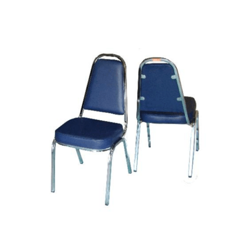เก้าอี้จัดเลี้ยง มีหู หุ้มหนังสีน้ำเงิน-CM-002-B4P