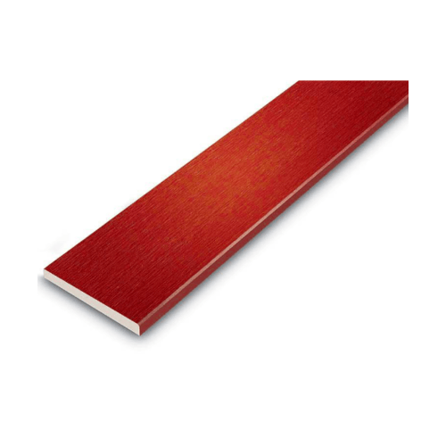เฌอร่า ระแนงขอบวีลายเสี้ยน 0.8x7.5x300 ซม. สีพะยูงแดง
