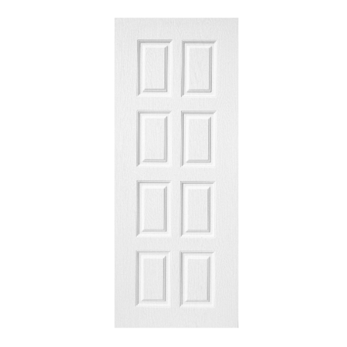 WELLINGTAN ประตูยูพีวีซีบานทึบ 8ฟัก REVO WNR003 70x200ซม. สีขาว (เจาะรูลูกบิด)
