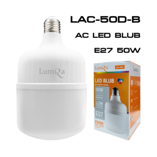 ลูมิร่า หลอด LED Bulb Hihg watt E27 50 W แสงขาว 6500K LAC-50D สีขาว