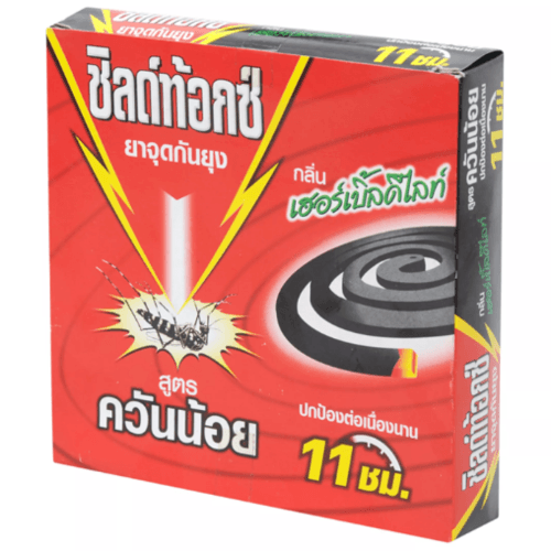 SHIELDTOX ชิลด์ท้อกซ์ ยาจุดกันยุงแบบขด สูตรควันน้อย สีแดง