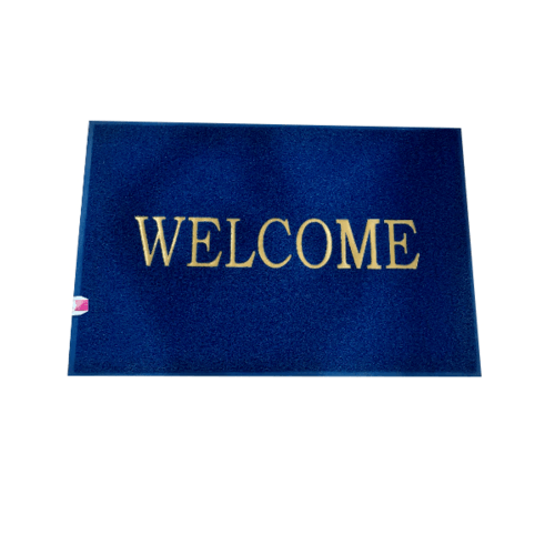 GRAFFE พรมเช็ดเท้าดักฝุ่น WELCOME ขนาด 80x120ซม. สีน้ำเงิน