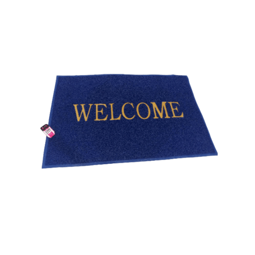 GRAFFE พรมเช็ดเท้าดักฝุ่น WELCOME ขนาด 80x120ซม. สีน้ำเงิน