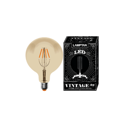 LAMPTAN หลอดไฟ LED Vintage Globe 4W(รุ่นใส) รุ่น P.5 แสงวอร์มไลท์