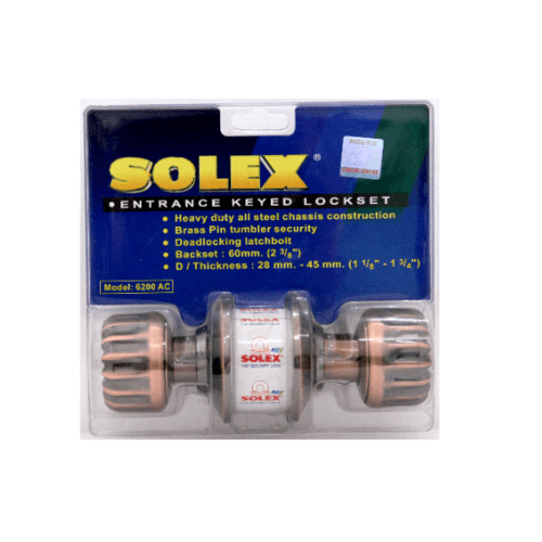 SOLEX ลูกบิดห้องทั่วไป หัวมะยม สเตนเลส-304 รุ่น 6100AC สีทองแดงรมดำ