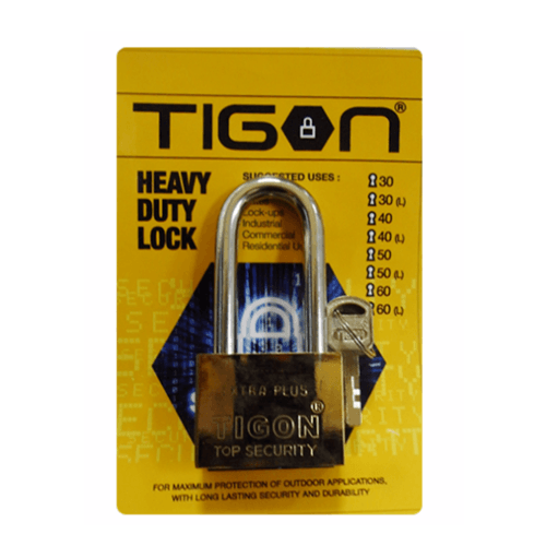 กุญแจ tigon ชุบทอง 30 มิล คอยาว