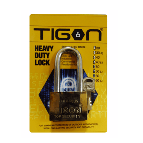 กุญแจ tigon ชุบทอง 40 มิล คอยาว