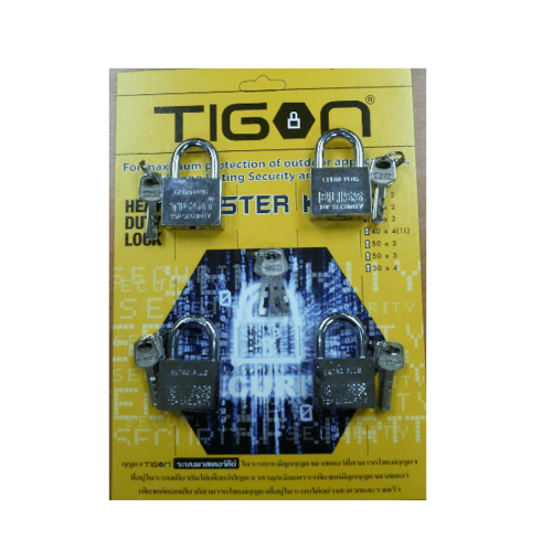 กุญแจมาสเตอร์คีย์ tigon 50 มิล x 4 ตัว/ชุด