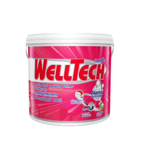 Captain สีรองพื้นปูนใหม่ WELLTECH #1000 1 กล. สีขาว