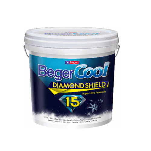 Beger สีน้ำอะครีลิค เบเยอร์คูล ไดมอนด์ชิลด์ 15 ปี ชนิดกึ่งเงา 9ลิตร เบส C