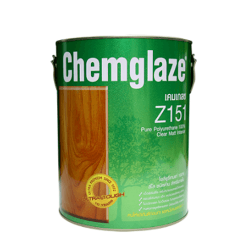 Chemglaze เคมเกลซโพลียูรีเทน-ด้าน ภายใน Z151 1 กล. สีใสด้าน