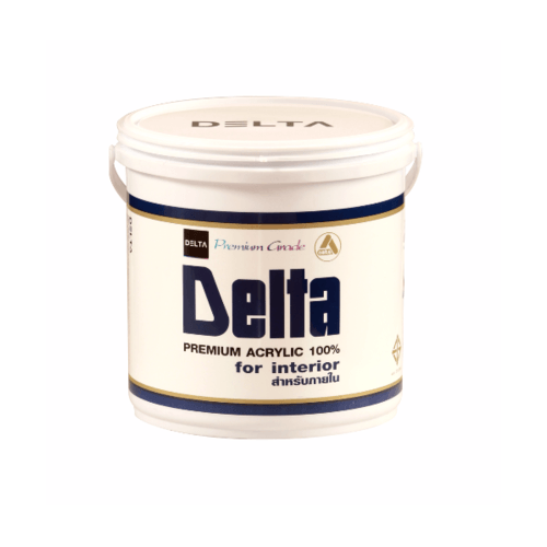 Delta สีน้ำอะครีลิค ทาภายใน ด้าน เบส D 3.6 ลิตร