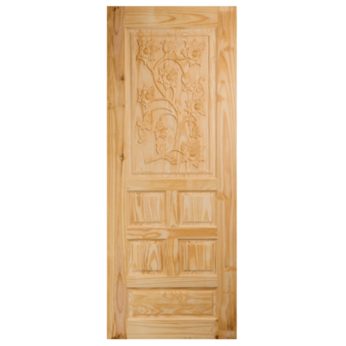 BEST ประตูไม้สน ขนาด 80x205 cm. GC-34 
