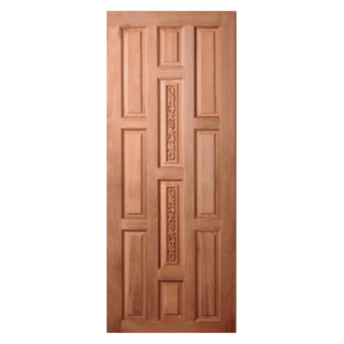 BEST ประตูไม้สยาแดง บานทึบแกะลาย GC-38 90x200ซม.