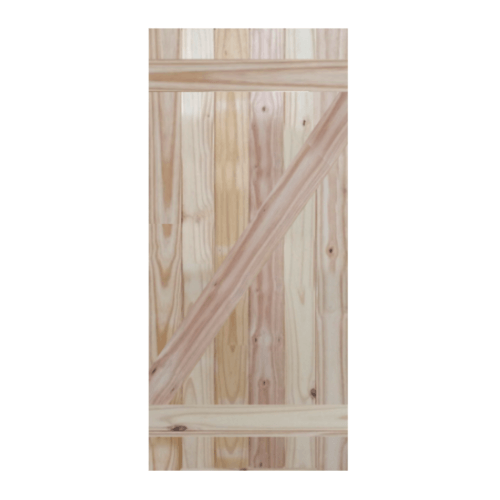BEST ประตูไม้สน บานทึบทำร่อง(โรงนา) GB-04 80x200ซม.