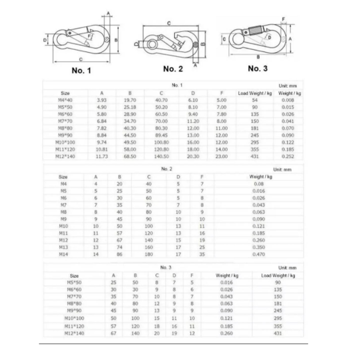 ห่วงเกี่ยวนิรภัย 9.2x4.5cm. รุ่น ER-005-S (1ชิ้น/แพ็ค) FIX-XY