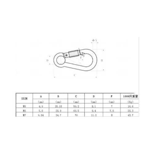 ห่วงเกี่ยวนิรภัย 4.4cm. รุ่น ER-012-S (2ชิ้น/แพ็ค) FIX-XY