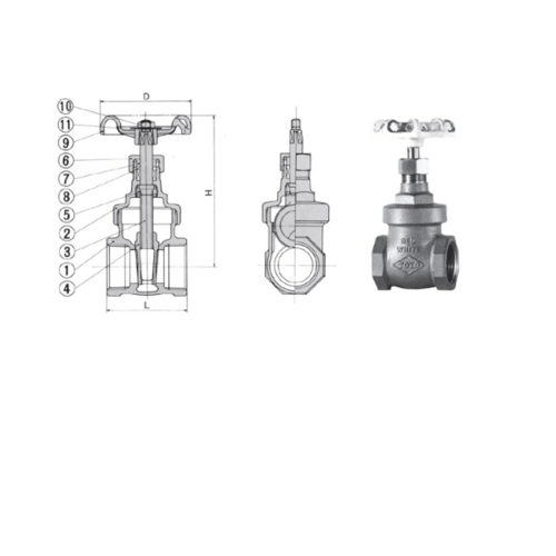 VAVO ประตูน้ำทองเหลือง 2 รุ่น YF-4056-6