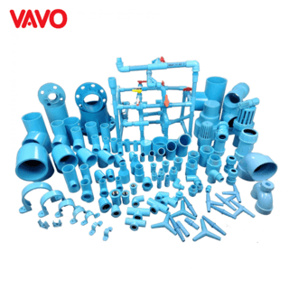 VAVO หัวกันไหล เกลียวนอก PVC หนา 3/4X1/2 สีฟ้า