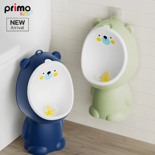 Primo Kids โถปัสสาวะสำหรับเด็กชายรูปหมี รุ่น 3HBYT-GN ขนาด 9x19x46 ซม.  สีเขียว