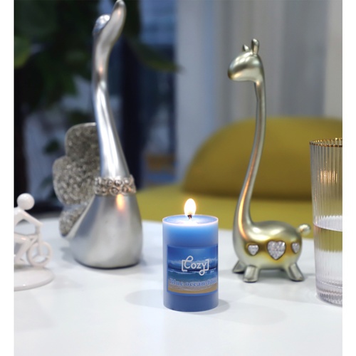 COZY เทียนหอม 4.7x7.5 ซม. Candle-BLM สีฟ้า