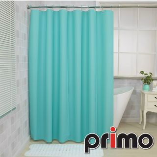 Primo ม่านห้องน้ำโพลีเอสเตอร์ รุ่น DDF010-BB ขนาด 180x180 ซม. สีฟ้าอ่อน