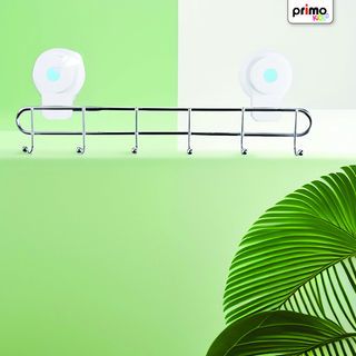 Primo ราวพาดผ้าพลาสติก แบบติดผนังสูญญากาศ รุ่น SM-1616   สีขาว