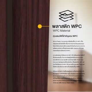 WELLINGTAN วงกบประตู WPC WPCDF-4-4 80x200ซม. THAI TEAK