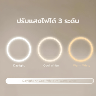 Nice กระจกเงาแบบมีไฟLED ปรับแสงได้ ทรงสี่เหลี่ยม รุ่น JS003 ขนาด 60x80 ซม. สีใส