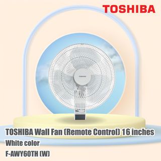 TOSHIBA พัดลมติดผนัง(รีโมท) ขนาด 16 นิ้ว F-AWY60TH(W) สีขาว